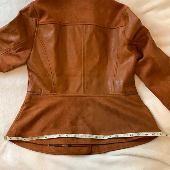 NWT Anthropologie Brown Biker Jacket- Size M - Picture 6 of 6